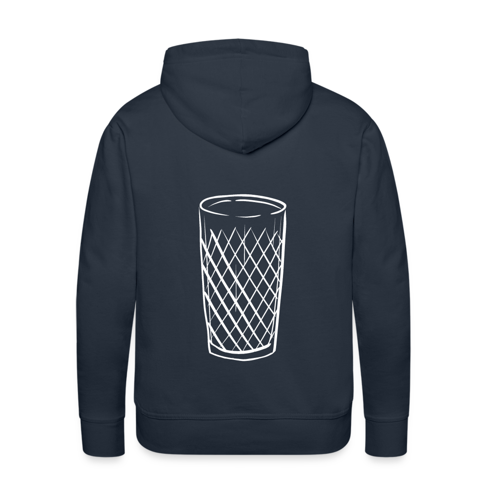 Frankfurter Geripptes - Äpplerglas - Hessisch Mundart - Männer Premium Hoodie - Navy