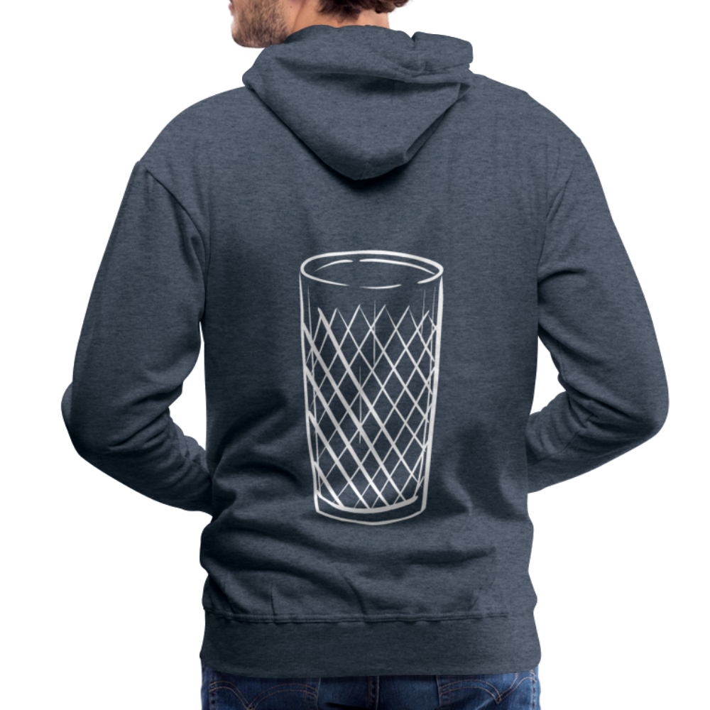 Frankfurter Geripptes - Äpplerglas - Hessisch Mundart - Männer Premium Hoodie - Jeansblau