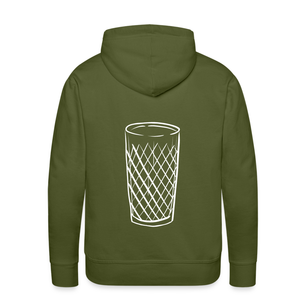 Frankfurter Geripptes - Äpplerglas - Hessisch Mundart - Männer Premium Hoodie - Olivgrün