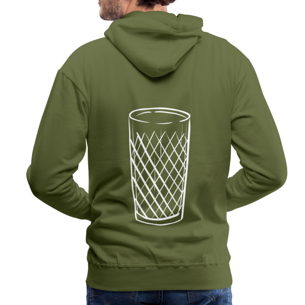 Frankfurter Geripptes - Äpplerglas - Hessisch Mundart - Männer Premium Hoodie - Olivgrün