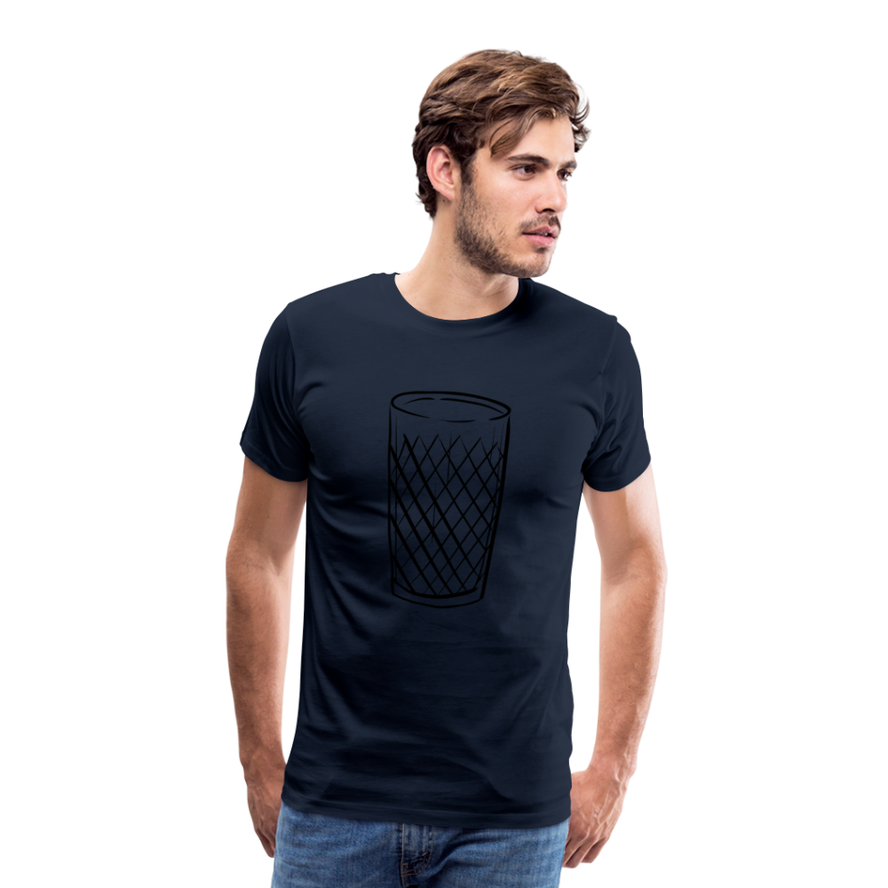 Frankfurter Geripptes - Äpplerglas - Hessisch Mundart - Männer Premium T-Shirt - Navy