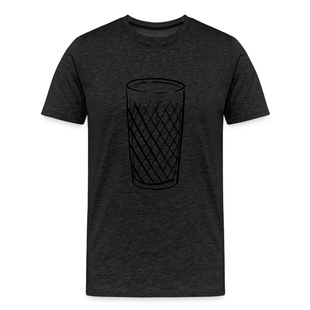 Frankfurter Geripptes - Äpplerglas - Hessisch Mundart - Männer Premium T-Shirt - Anthrazit