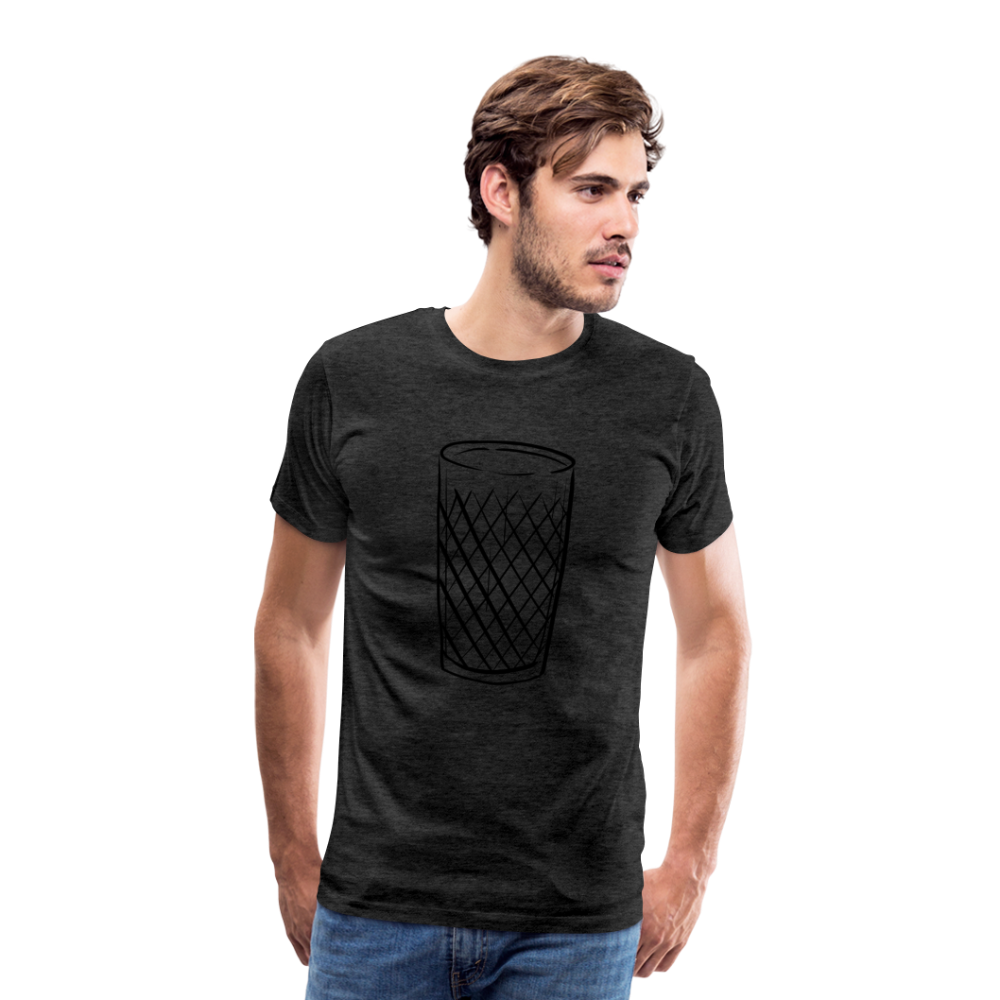Frankfurter Geripptes - Äpplerglas - Hessisch Mundart - Männer Premium T-Shirt - Anthrazit