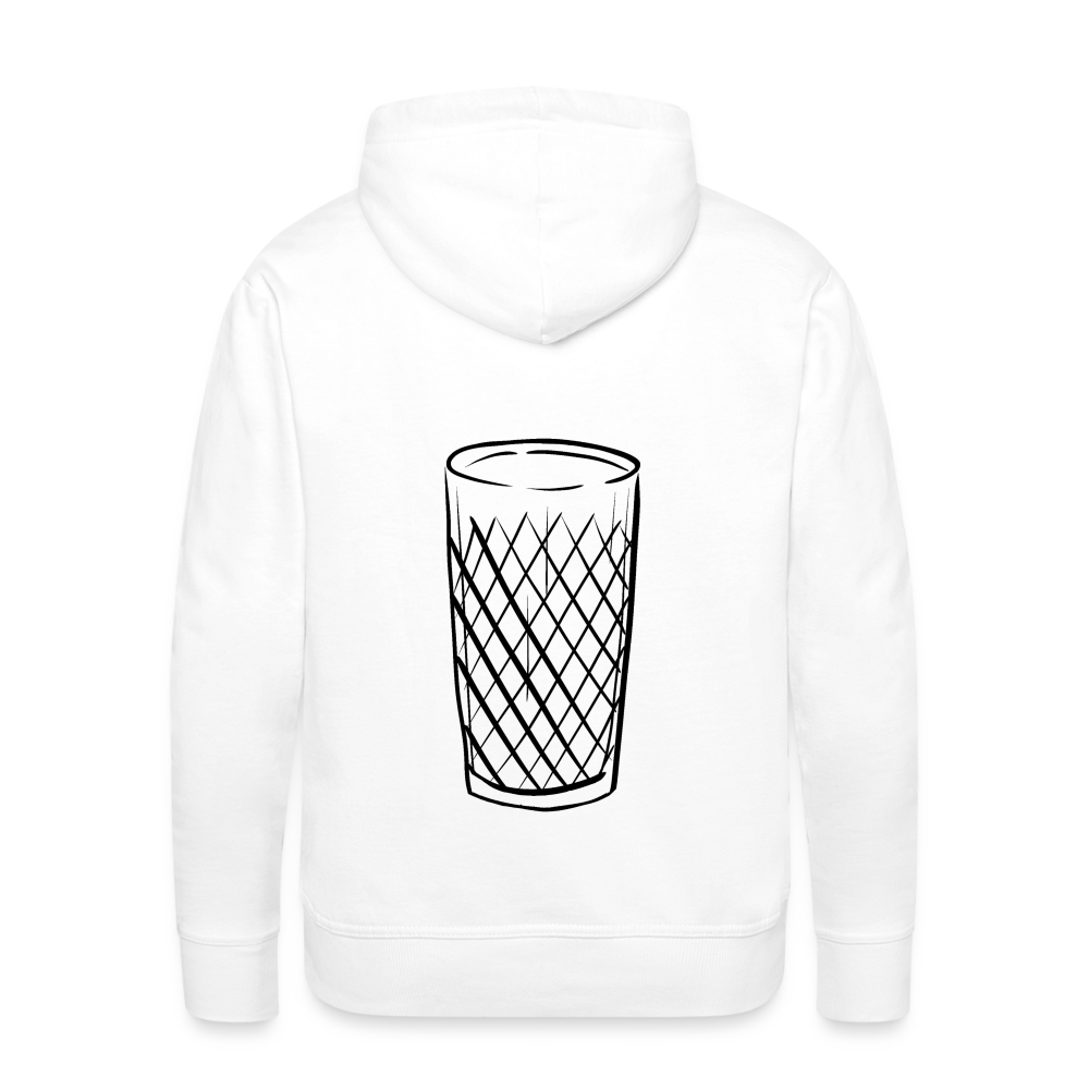 Frankfurter Geripptes - Äpplerglas - Hessisch Mundart - Männer Premium Hoodie - Weiß
