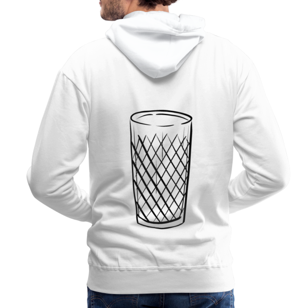 Frankfurter Geripptes - Äpplerglas - Hessisch Mundart - Männer Premium Hoodie - Weiß