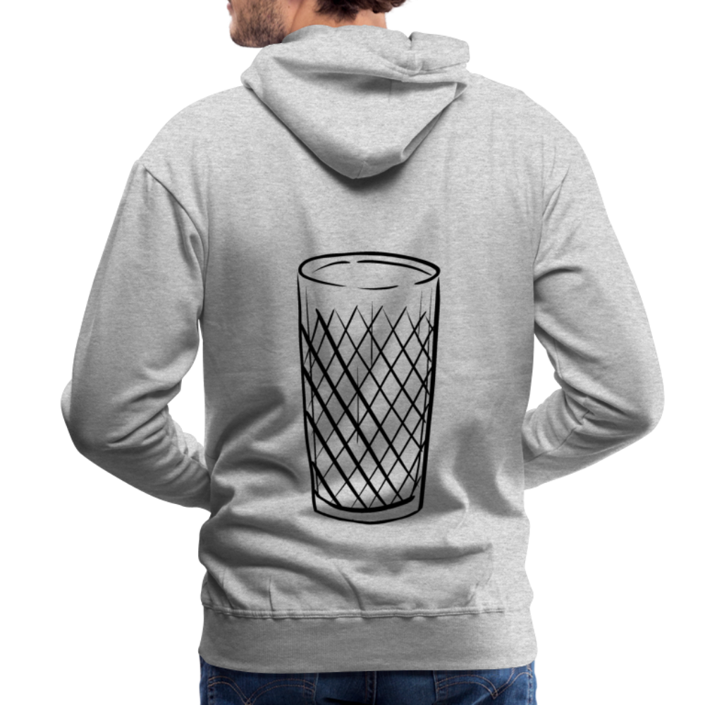 Frankfurter Geripptes - Äpplerglas - Hessisch Mundart - Männer Premium Hoodie - Grau meliert
