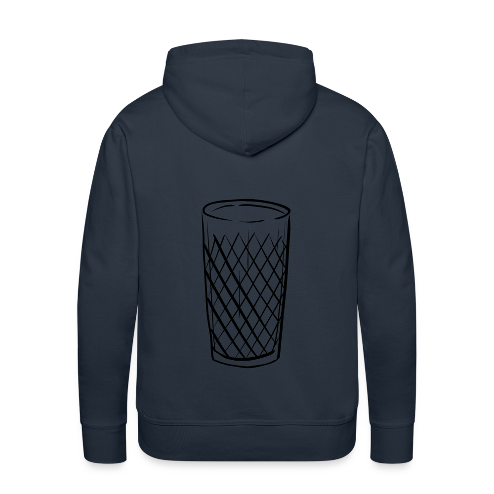 Frankfurter Geripptes - Äpplerglas - Hessisch Mundart - Männer Premium Hoodie - Navy