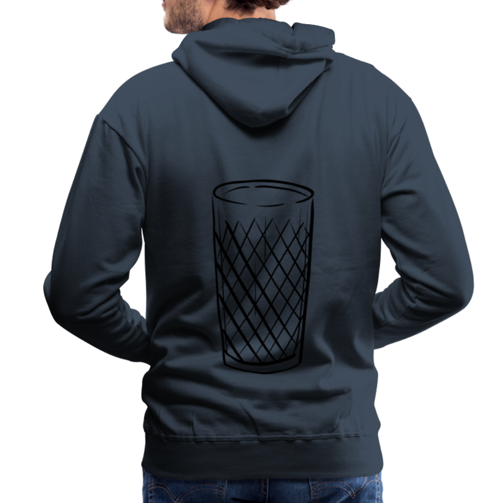 Frankfurter Geripptes - Äpplerglas - Hessisch Mundart - Männer Premium Hoodie - Navy