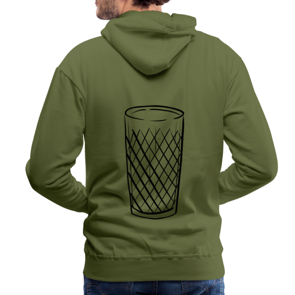 Frankfurter Geripptes - Äpplerglas - Hessisch Mundart - Männer Premium Hoodie - Olivgrün