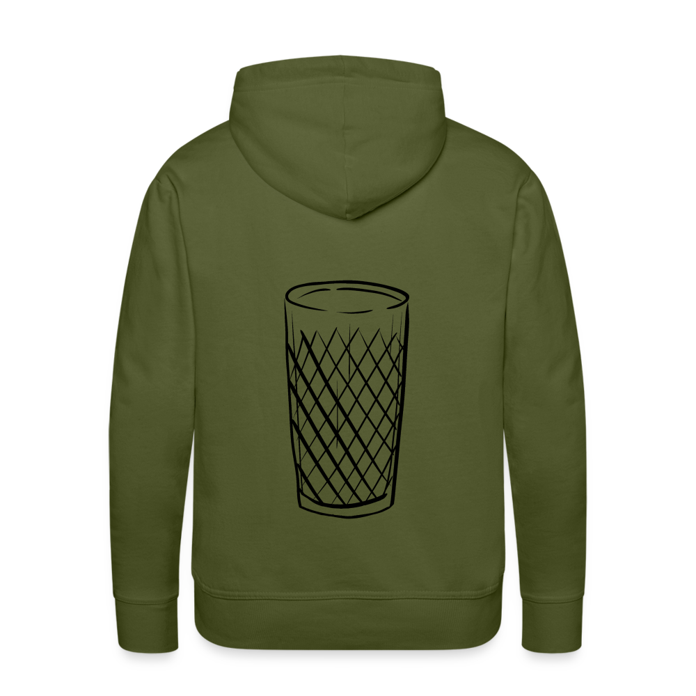 Frankfurter Geripptes - Äpplerglas - Hessisch Mundart - Männer Premium Hoodie - Olivgrün