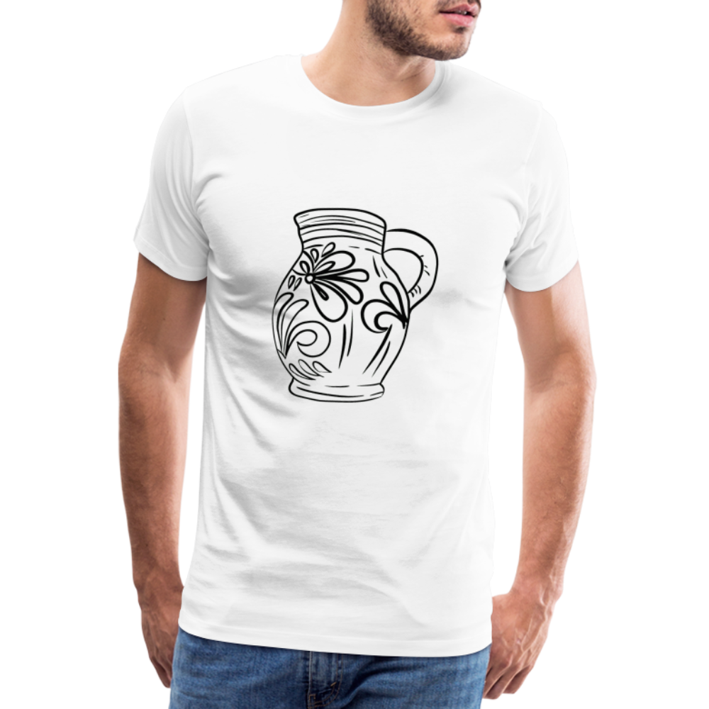 Frankfurter Bembel - Hessisch Mundart - Männer Premium T-Shirt - Weiß