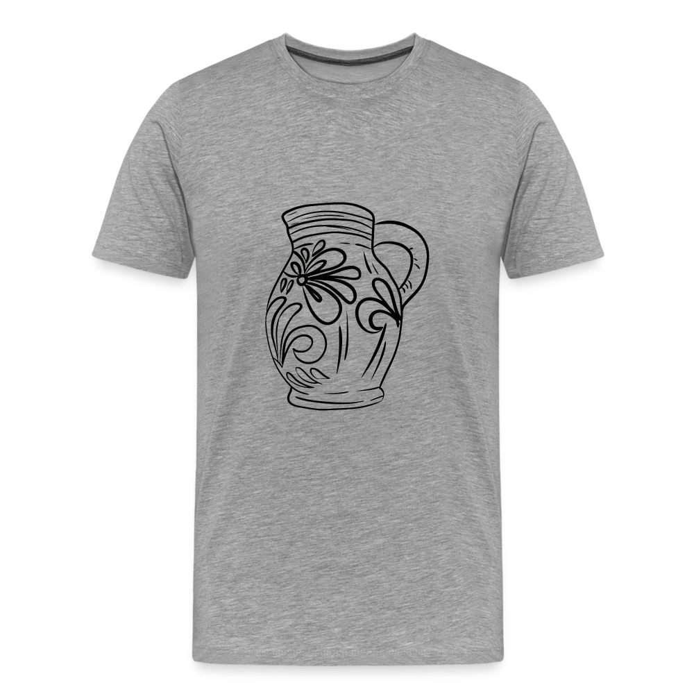 Frankfurter Bembel - Hessisch Mundart - Männer Premium T-Shirt - Grau meliert