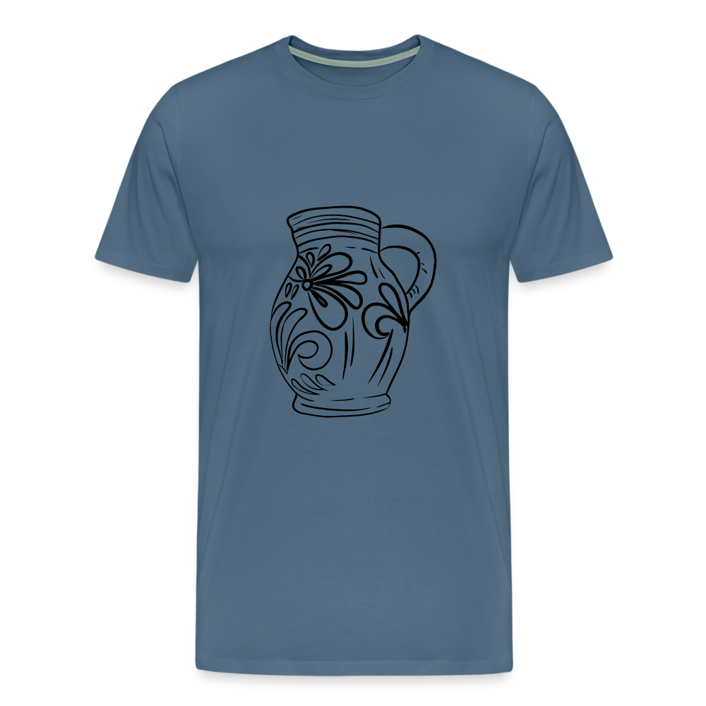 Frankfurter Bembel - Hessisch Mundart - Männer Premium T-Shirt - Blaugrau