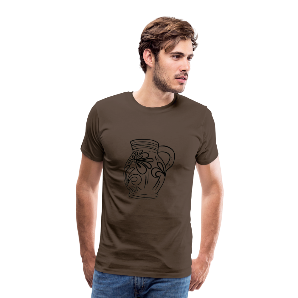 Frankfurter Bembel - Hessisch Mundart - Männer Premium T-Shirt - Edelbraun