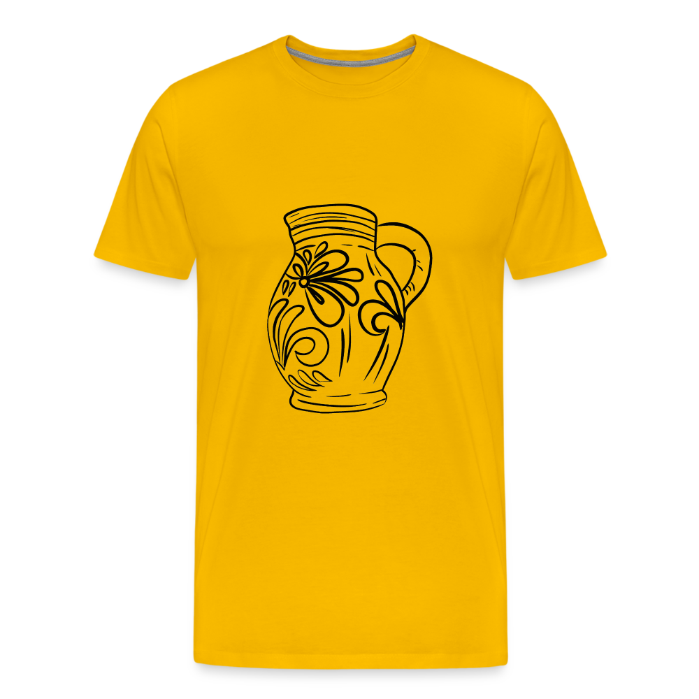 Frankfurter Bembel - Hessisch Mundart - Männer Premium T-Shirt - Sonnengelb