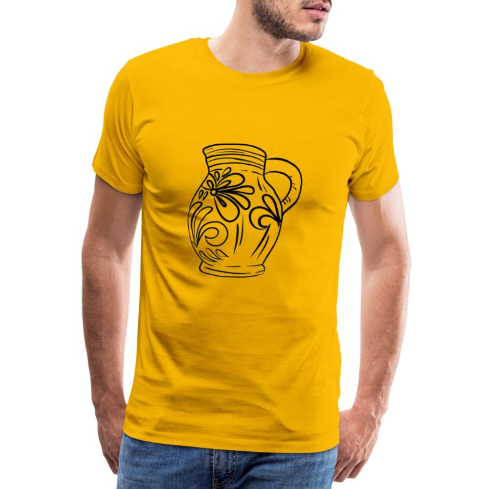 Frankfurter Bembel - Hessisch Mundart - Männer Premium T-Shirt - Sonnengelb