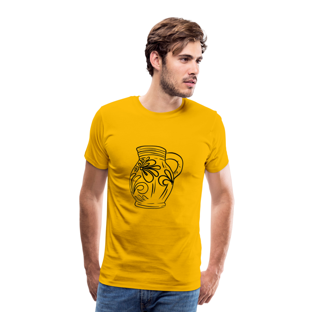 Frankfurter Bembel - Hessisch Mundart - Männer Premium T-Shirt - Sonnengelb