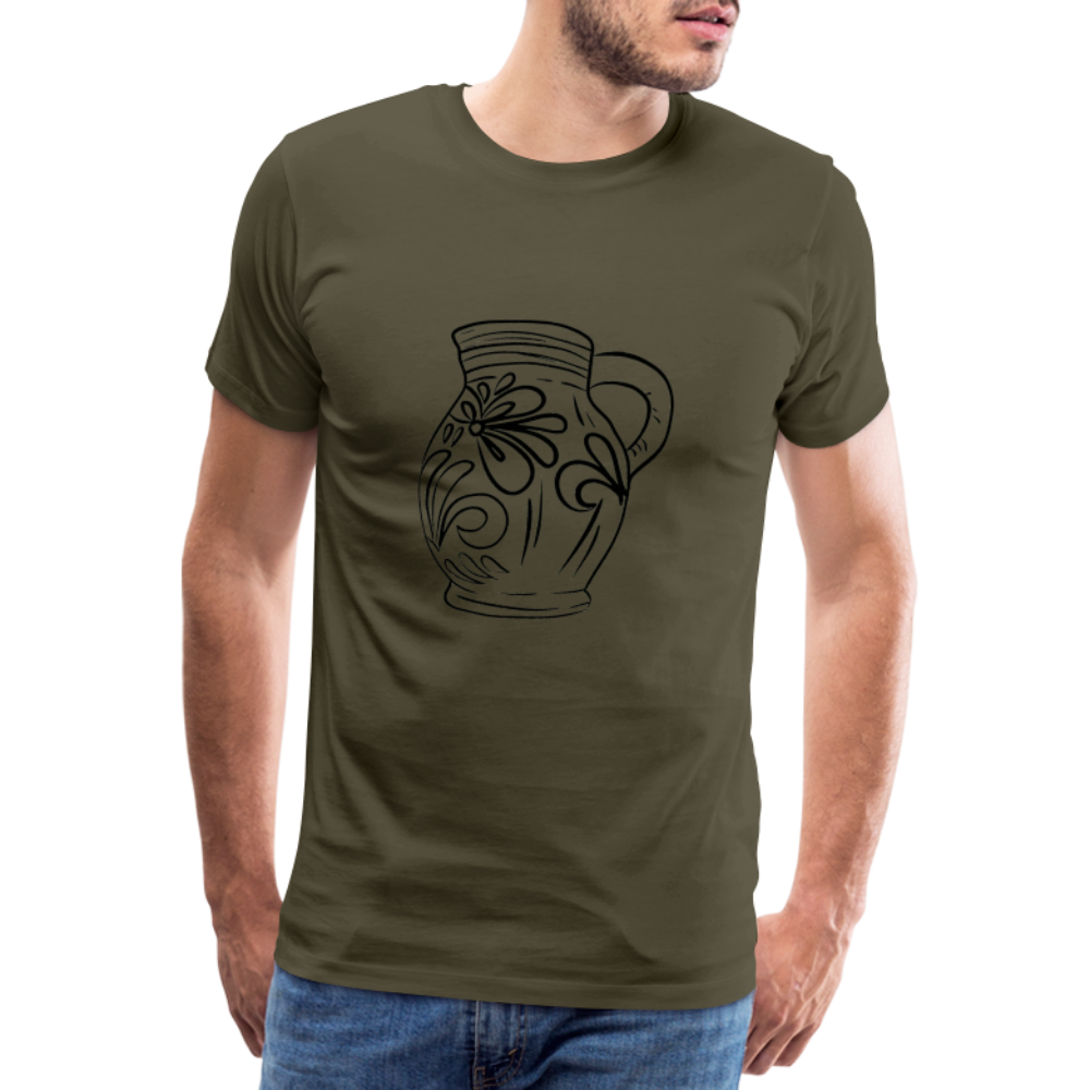 Frankfurter Bembel - Hessisch Mundart - Männer Premium T-Shirt - Khaki
