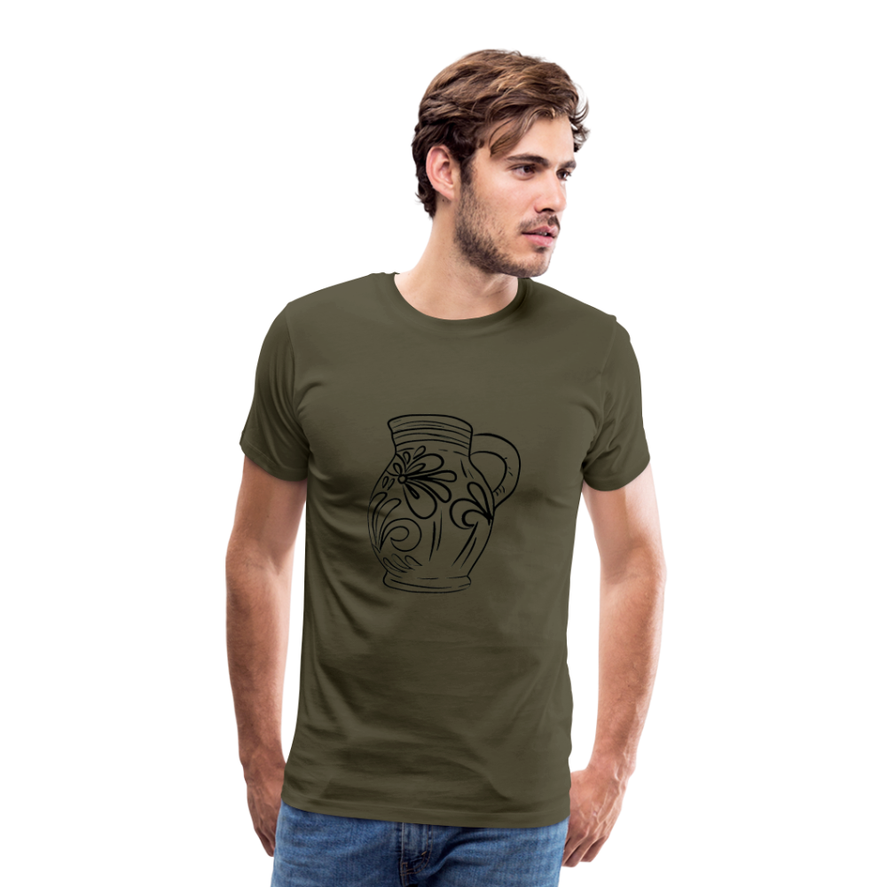 Frankfurter Bembel - Hessisch Mundart - Männer Premium T-Shirt - Khaki