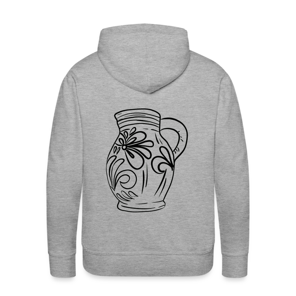 Frankfurter Bembel - Hessisch Mundart - Männer Premium Hoodie - Grau meliert