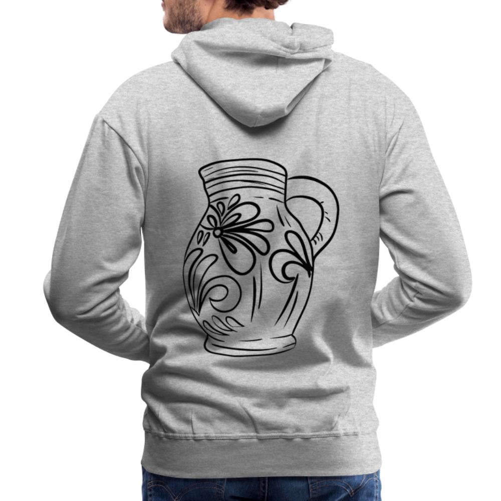 Frankfurter Bembel - Hessisch Mundart - Männer Premium Hoodie - Grau meliert