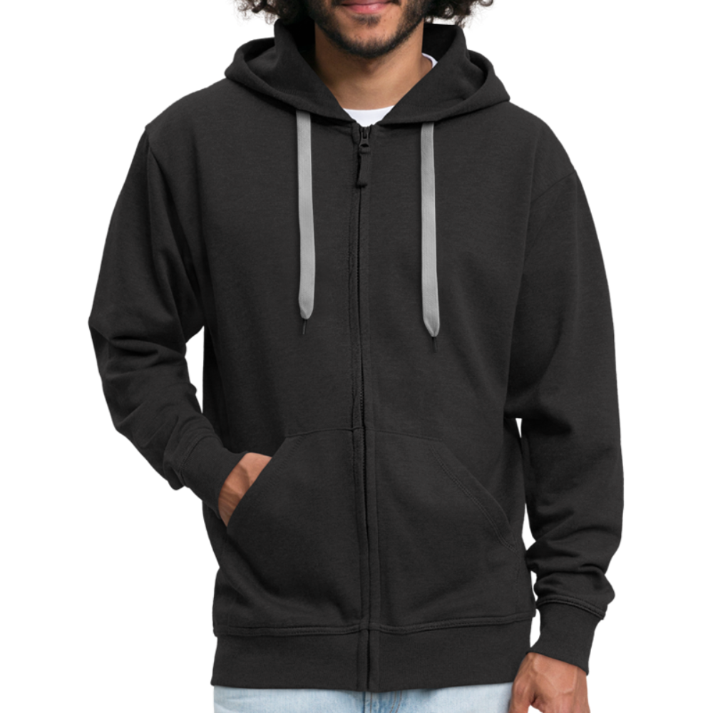 Jobbelsche - Hessisch Mundart - Männer Premium Kapuzen Jacke - Schwarz