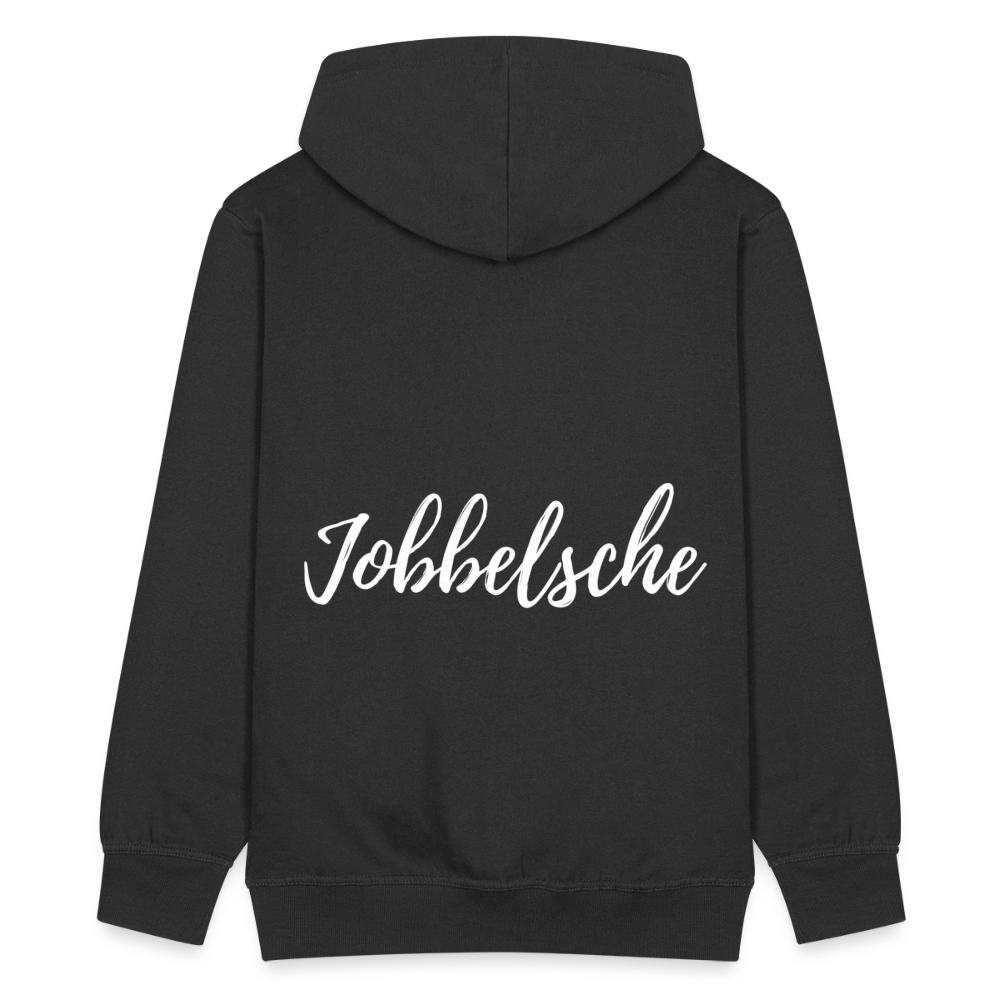 Jobbelsche - Hessisch Mundart - Männer Premium Kapuzen Jacke - Schwarz