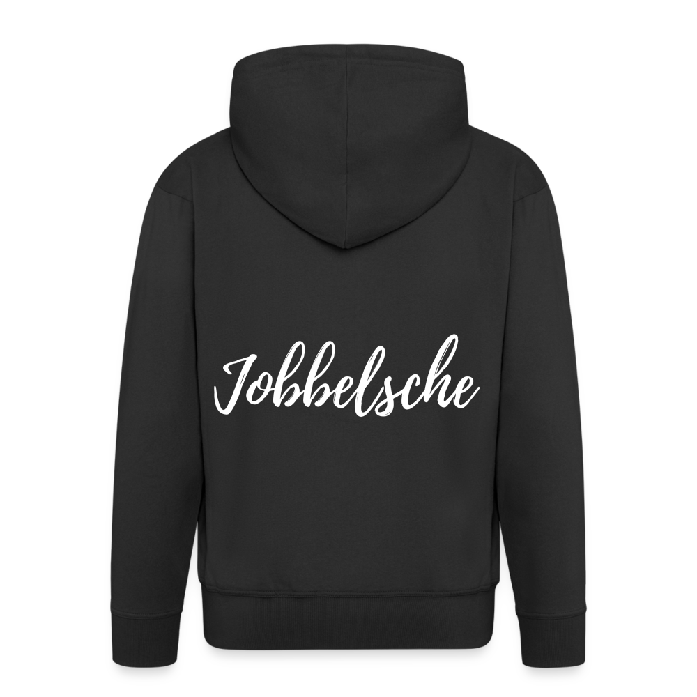 Jobbelsche - Hessisch Mundart - Männer Premium Kapuzen Jacke - Schwarz