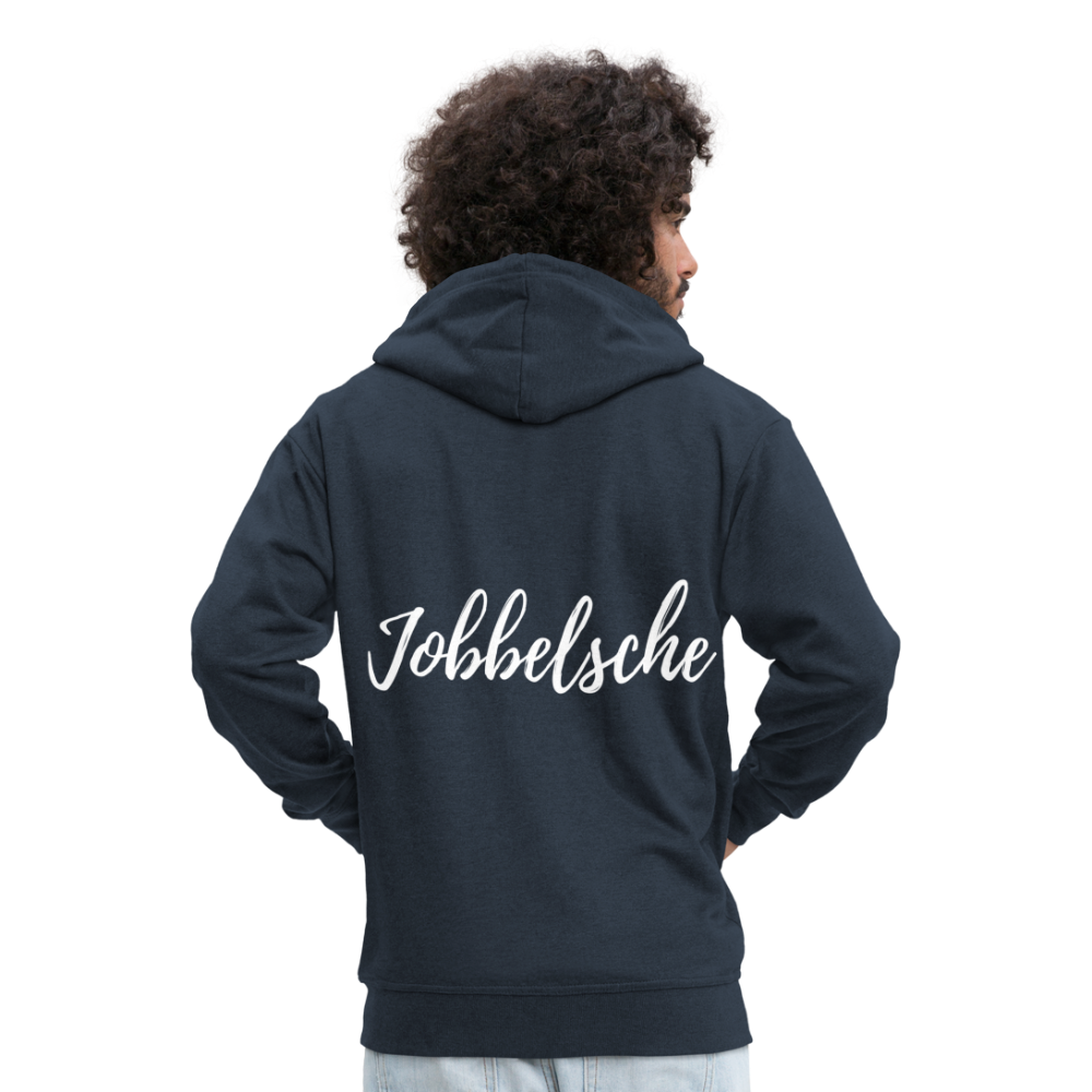 Jobbelsche - Hessisch Mundart - Männer Premium Kapuzen Jacke - Navy