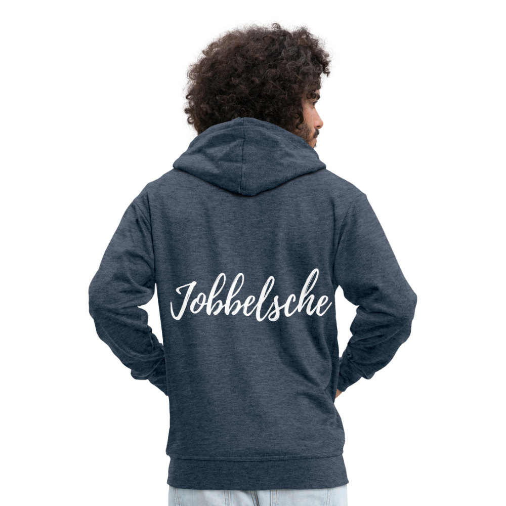Jobbelsche - Hessisch Mundart - Männer Premium Kapuzen Jacke - Jeansblau