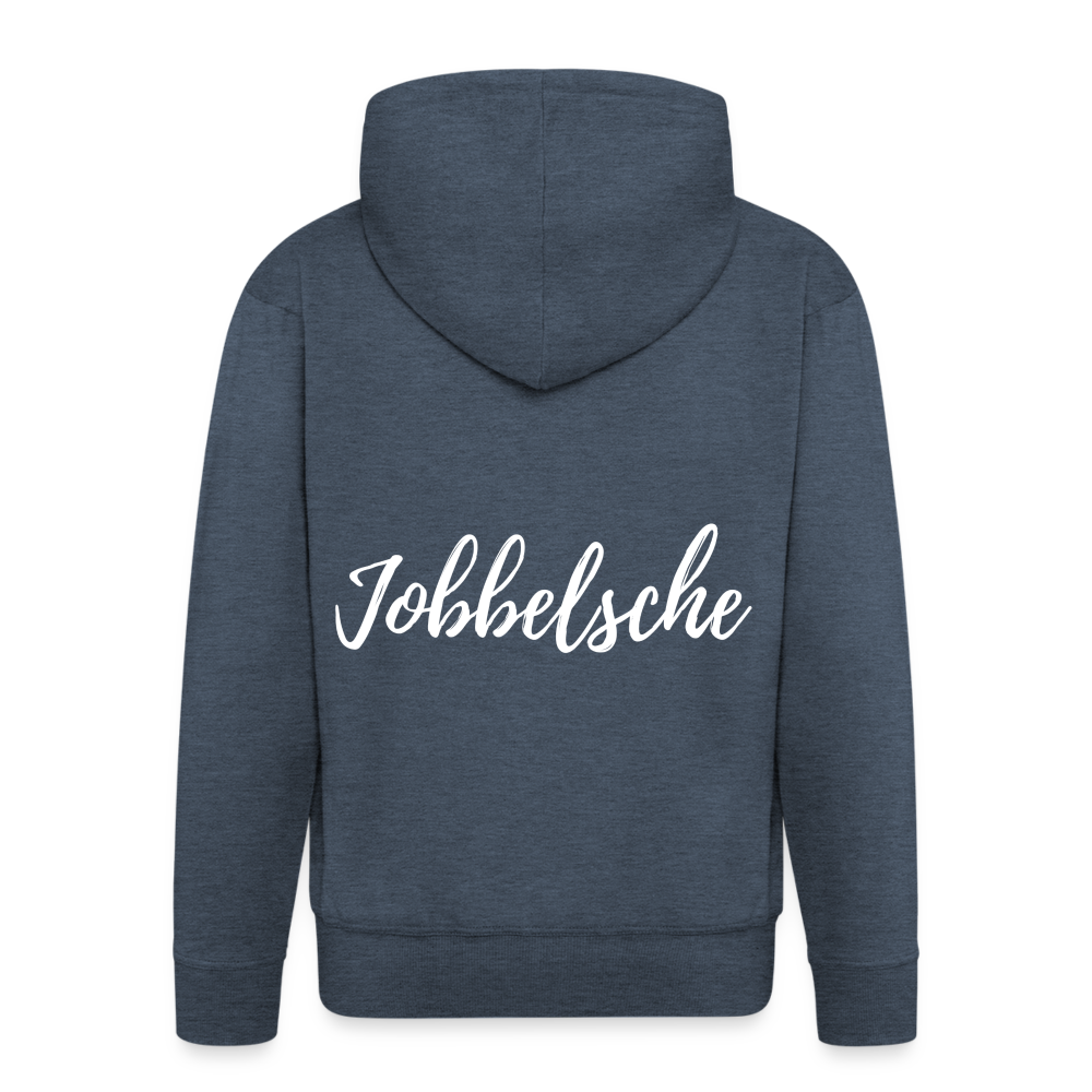 Jobbelsche - Hessisch Mundart - Männer Premium Kapuzen Jacke - Jeansblau