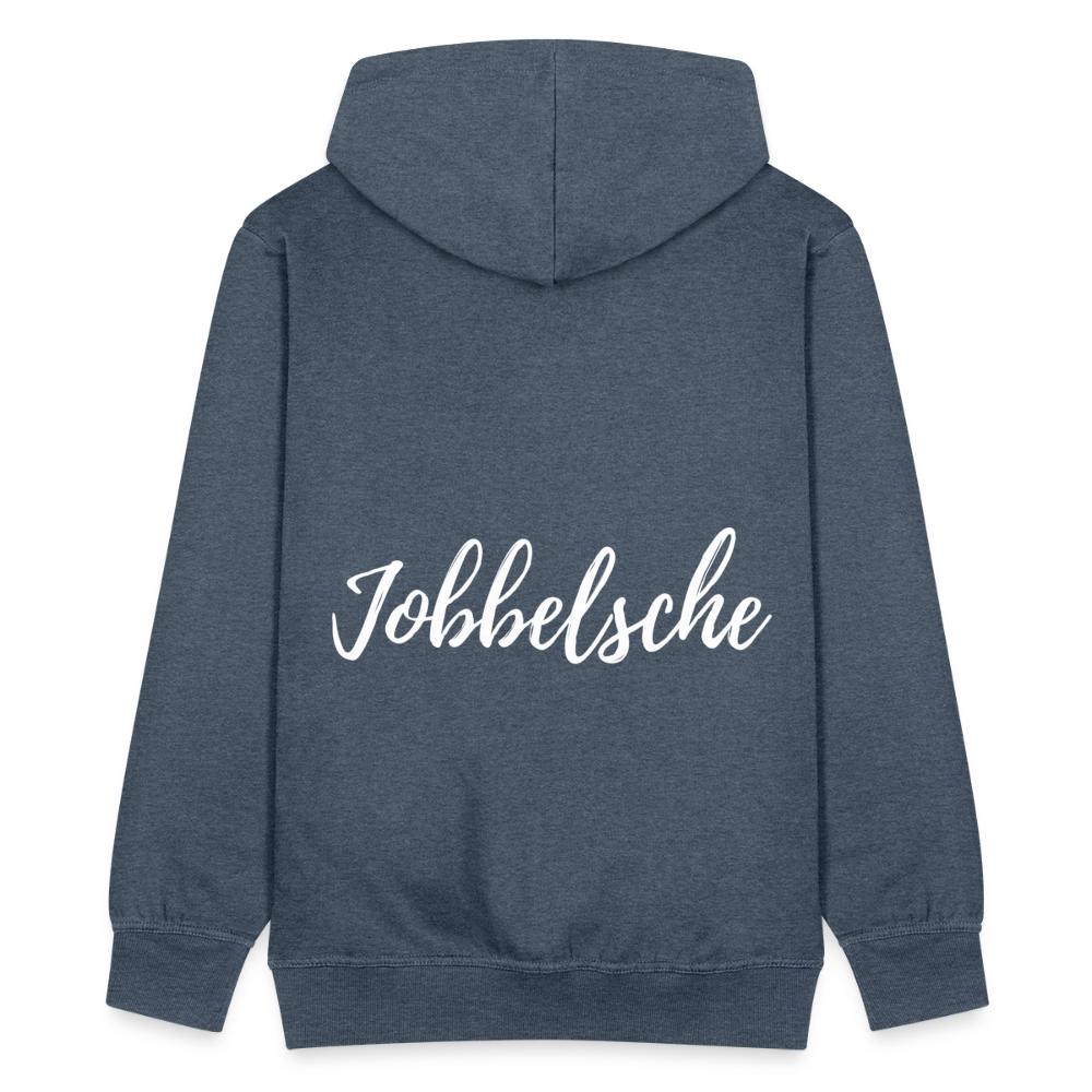 Jobbelsche - Hessisch Mundart - Männer Premium Kapuzen Jacke - Jeansblau