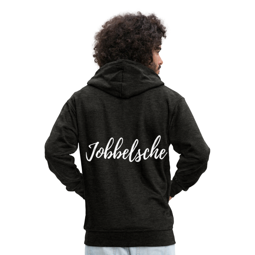 Jobbelsche - Hessisch Mundart - Männer Premium Kapuzen Jacke - Anthrazit