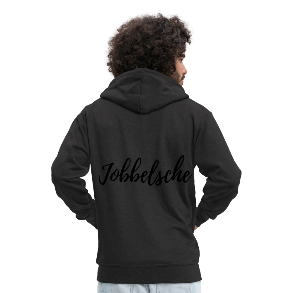Jobbelsche - Hessisch Mundart - Männer Premium Kapuzen Jacke - Schwarz
