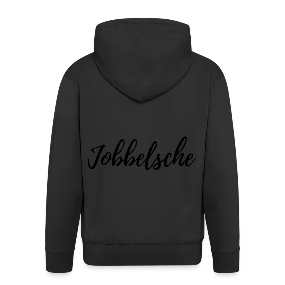 Jobbelsche - Hessisch Mundart - Männer Premium Kapuzen Jacke - Schwarz