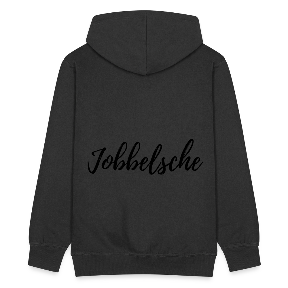 Jobbelsche - Hessisch Mundart - Männer Premium Kapuzen Jacke - Schwarz