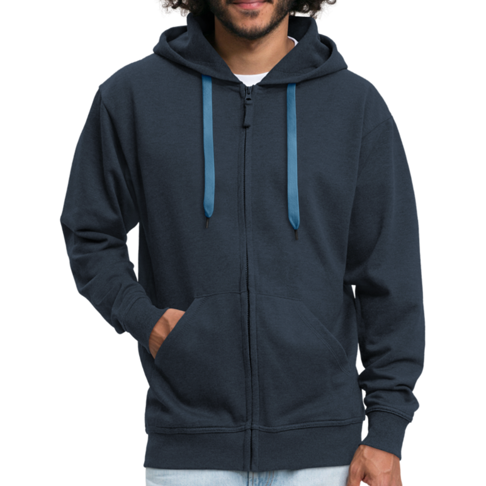 Jobbelsche - Hessisch Mundart - Männer Premium Kapuzen Jacke - Navy