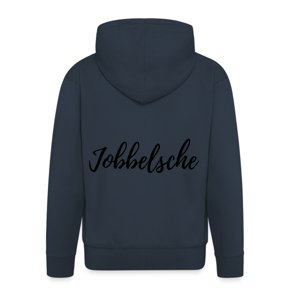 Jobbelsche - Hessisch Mundart - Männer Premium Kapuzen Jacke - Navy