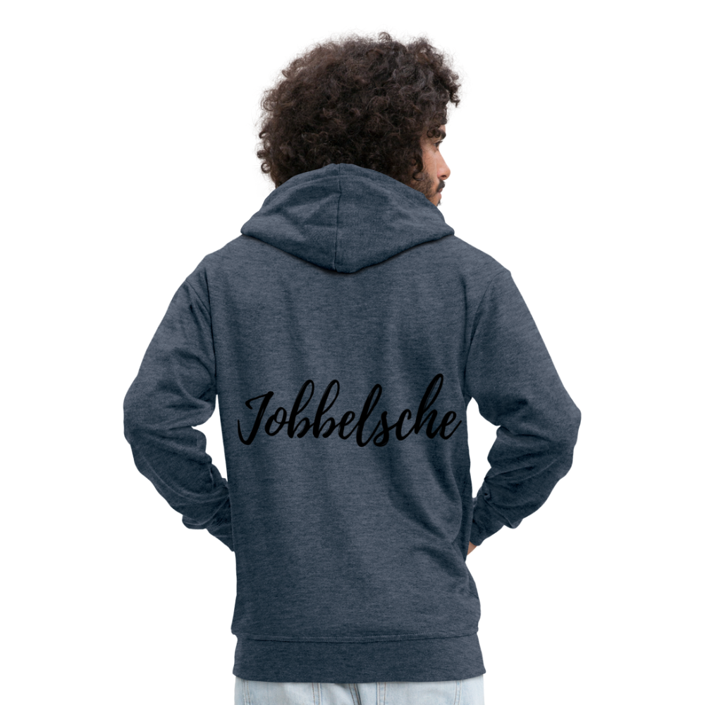 Jobbelsche - Hessisch Mundart - Männer Premium Kapuzen Jacke - Jeansblau