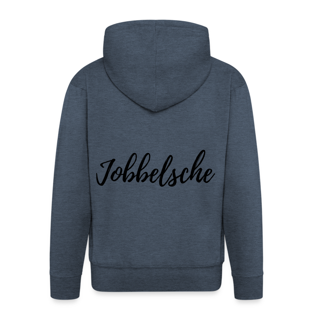 Jobbelsche - Hessisch Mundart - Männer Premium Kapuzen Jacke - Jeansblau