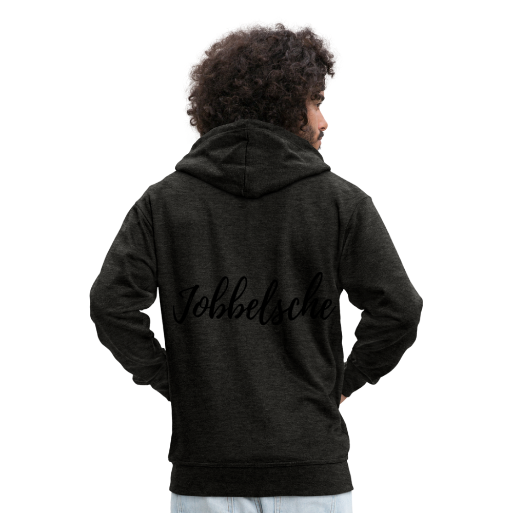 Jobbelsche - Hessisch Mundart - Männer Premium Kapuzen Jacke - Anthrazit