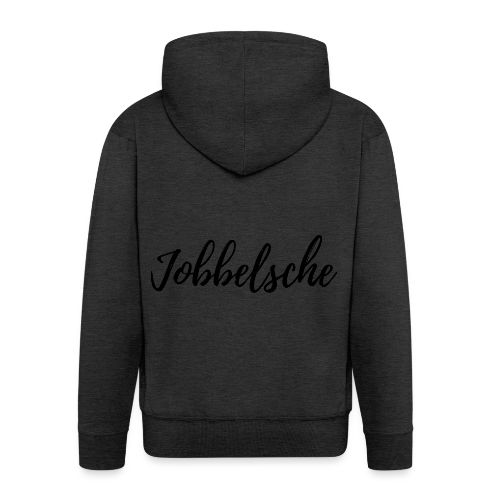 Jobbelsche - Hessisch Mundart - Männer Premium Kapuzen Jacke - Anthrazit
