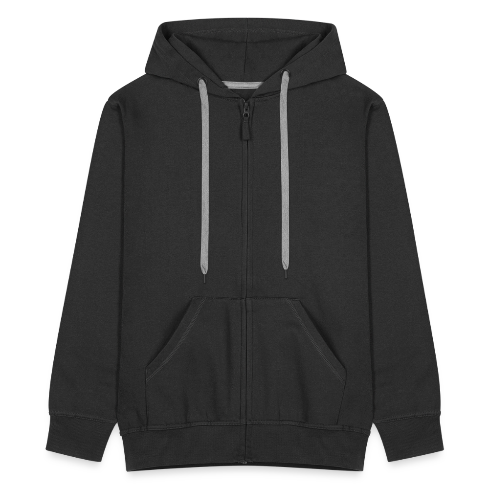 Bembel - weiß, blau - Hessisch Mundart - Männer Premium Kapuzen Jacke - Schwarz