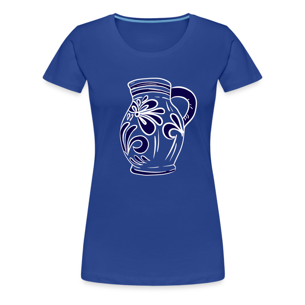 Bembel - weiß, blau - Hessisch Mundart - Frauen Premium T-Shirt - Königsblau