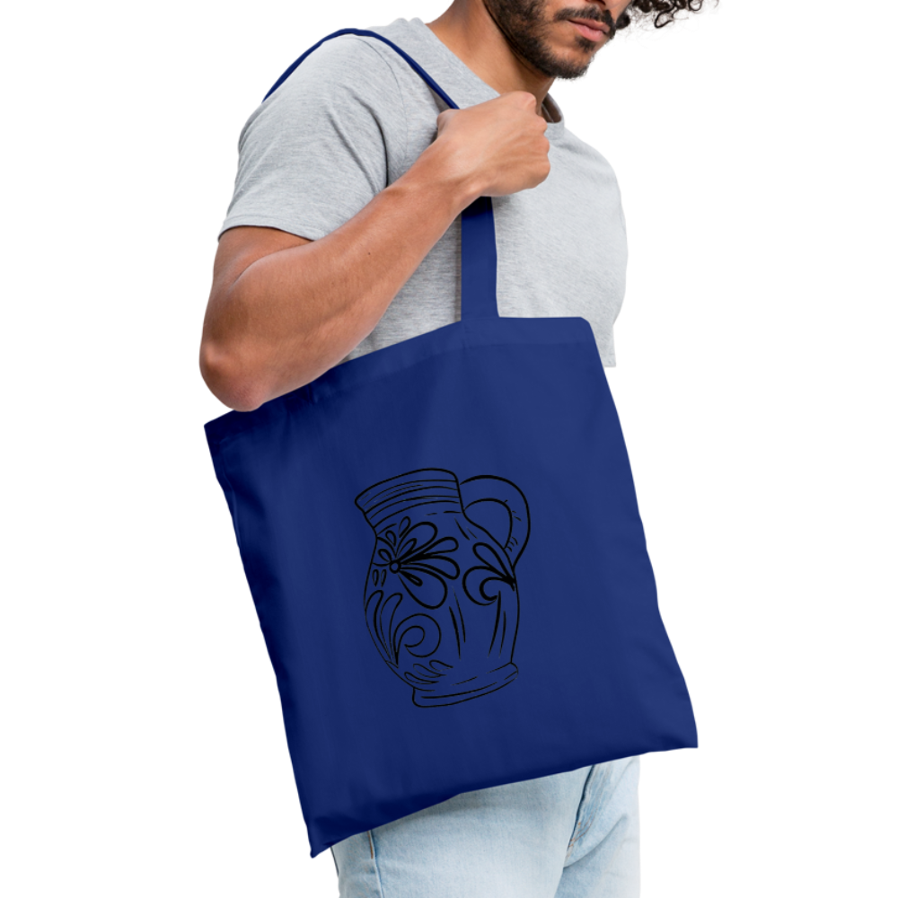 Bembel - schwarz - Stoffbeutel - Royalblau