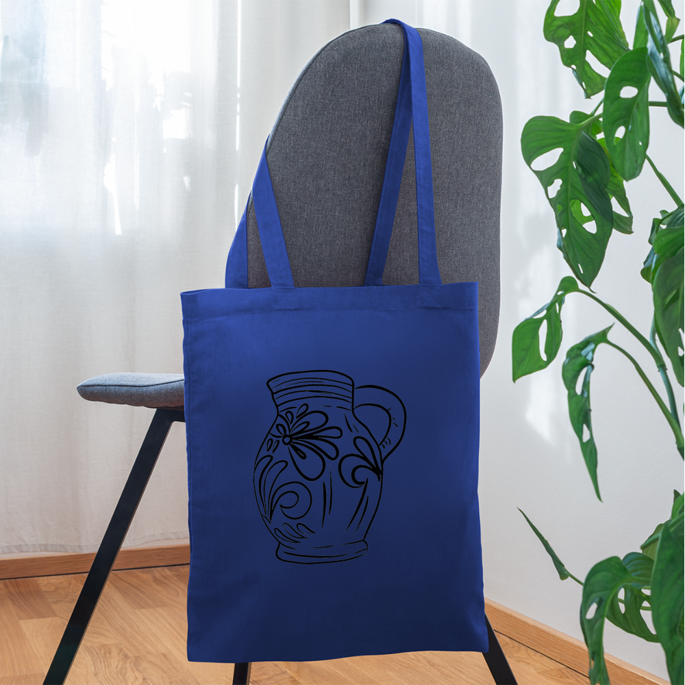 Bembel - schwarz - Stoffbeutel - Royalblau
