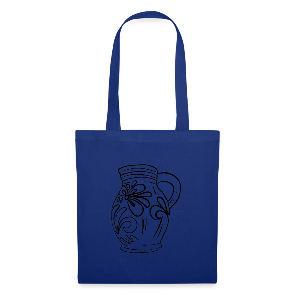 Bembel - schwarz - Stoffbeutel - Royalblau
