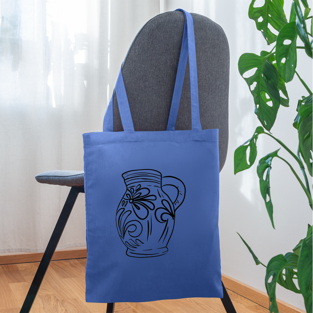 Bembel - schwarz - Stoffbeutel - Hellblau