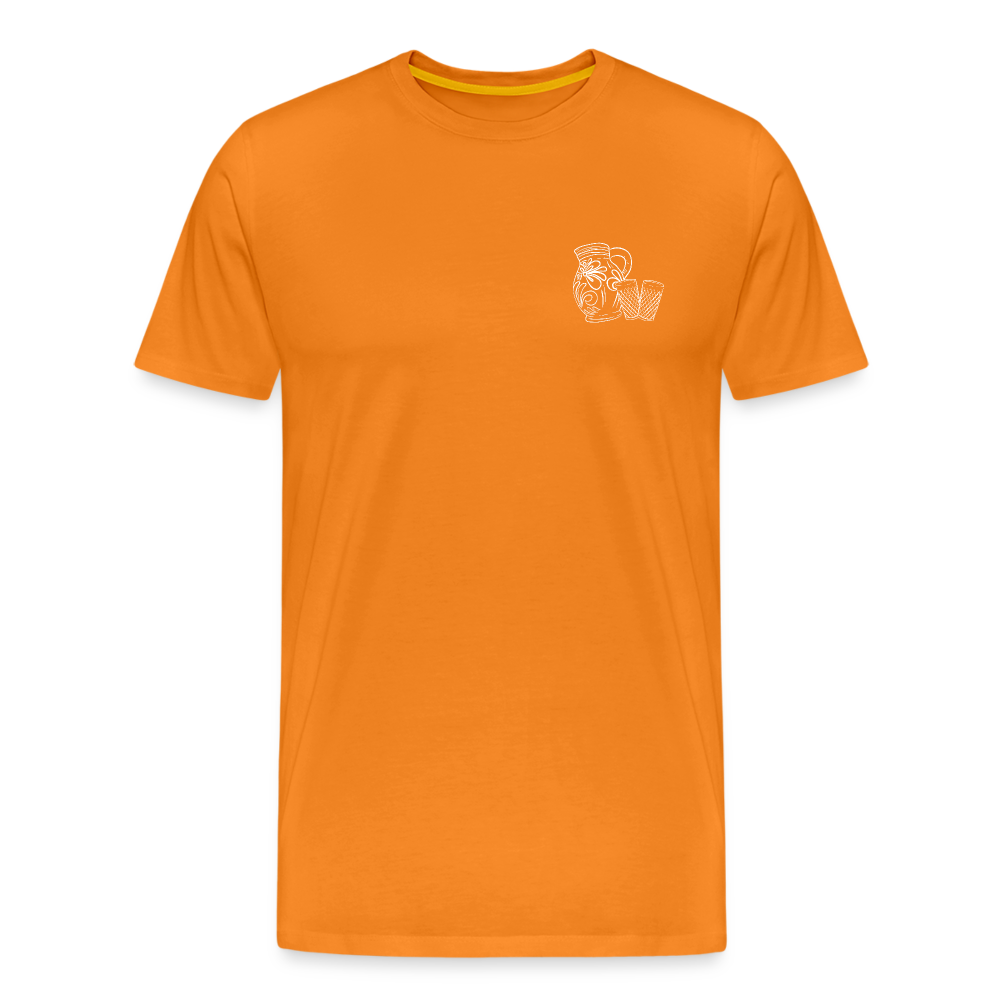 Bembel mit Gläsern - Hessisch Mundart - Männer Premium T-Shirt - Orange