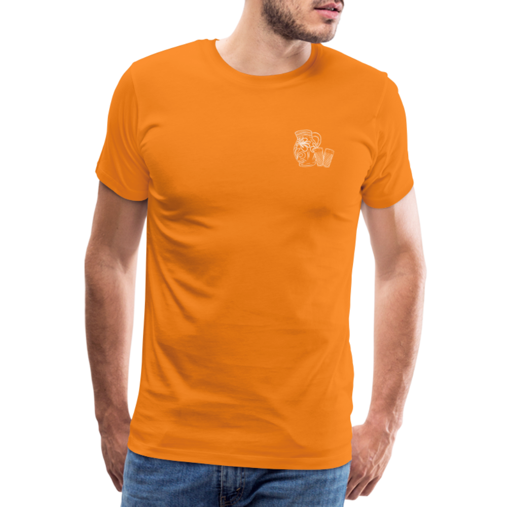 Bembel mit Gläsern - Hessisch Mundart - Männer Premium T-Shirt - Orange